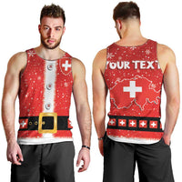 Personalized Swiss Christmas - Designed in Santa Suit Men Tank Top - Wonder Print Shop