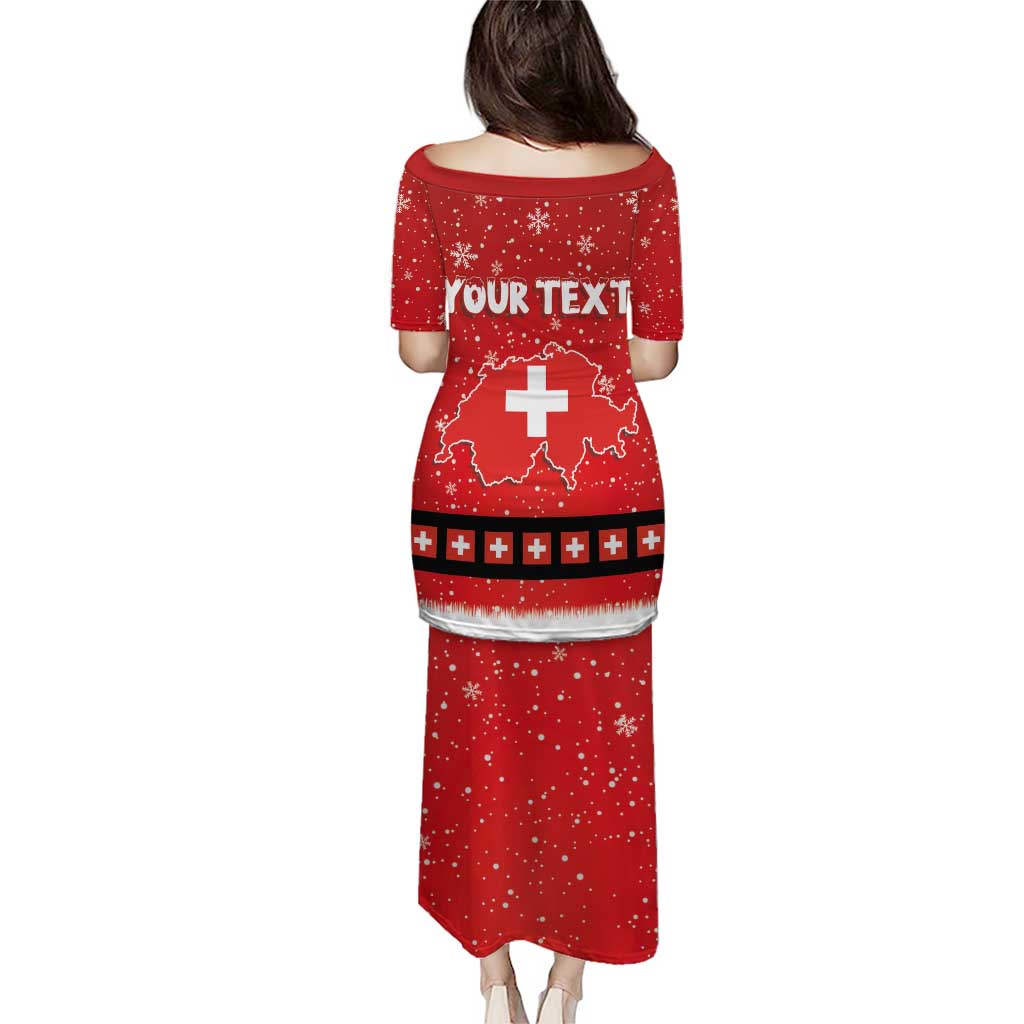 Personalized Swiss Christmas - Designed in Santa Suit Puletasi - Wonder Print Shop