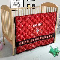 Personalized Swiss Christmas - Designed in Santa Suit Quilt - Wonder Print Shop