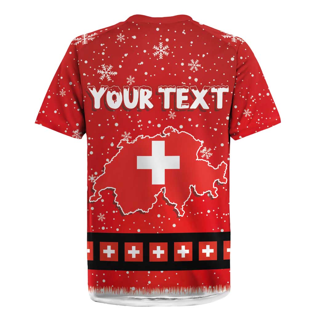 Personalized Swiss Christmas - Designed in Santa Suit Rugby Jersey - Wonder Print Shop
