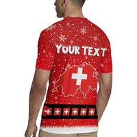 Personalized Swiss Christmas - Designed in Santa Suit Rugby Jersey - Wonder Print Shop