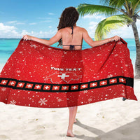 Personalized Swiss Christmas - Designed in Santa Suit Sarong - Wonder Print Shop
