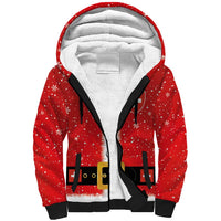 Personalized Swiss Christmas - Designed in Santa Suit Sherpa Hoodie - Wonder Print Shop