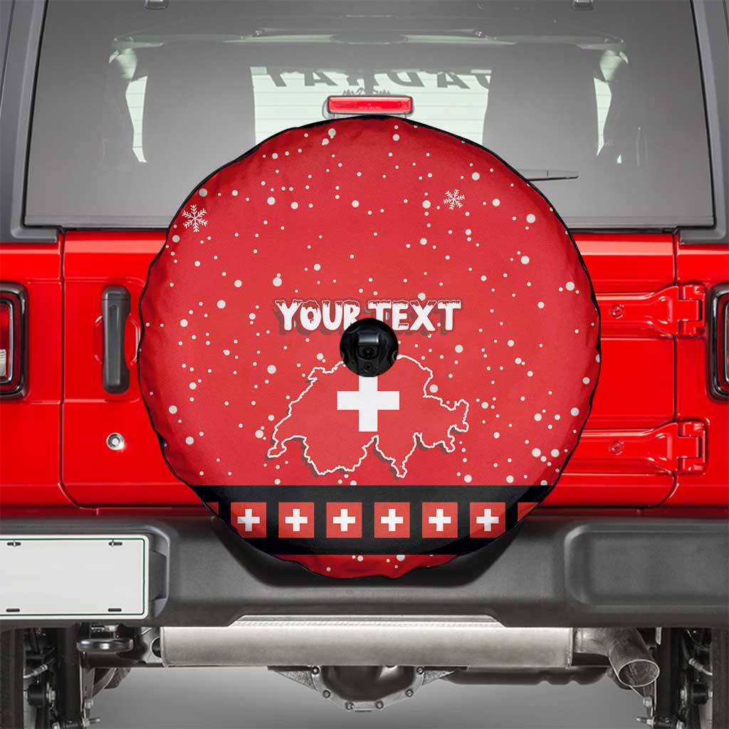 Personalized Swiss Christmas - Designed in Santa Suit Spare Tire Cover - Wonder Print Shop