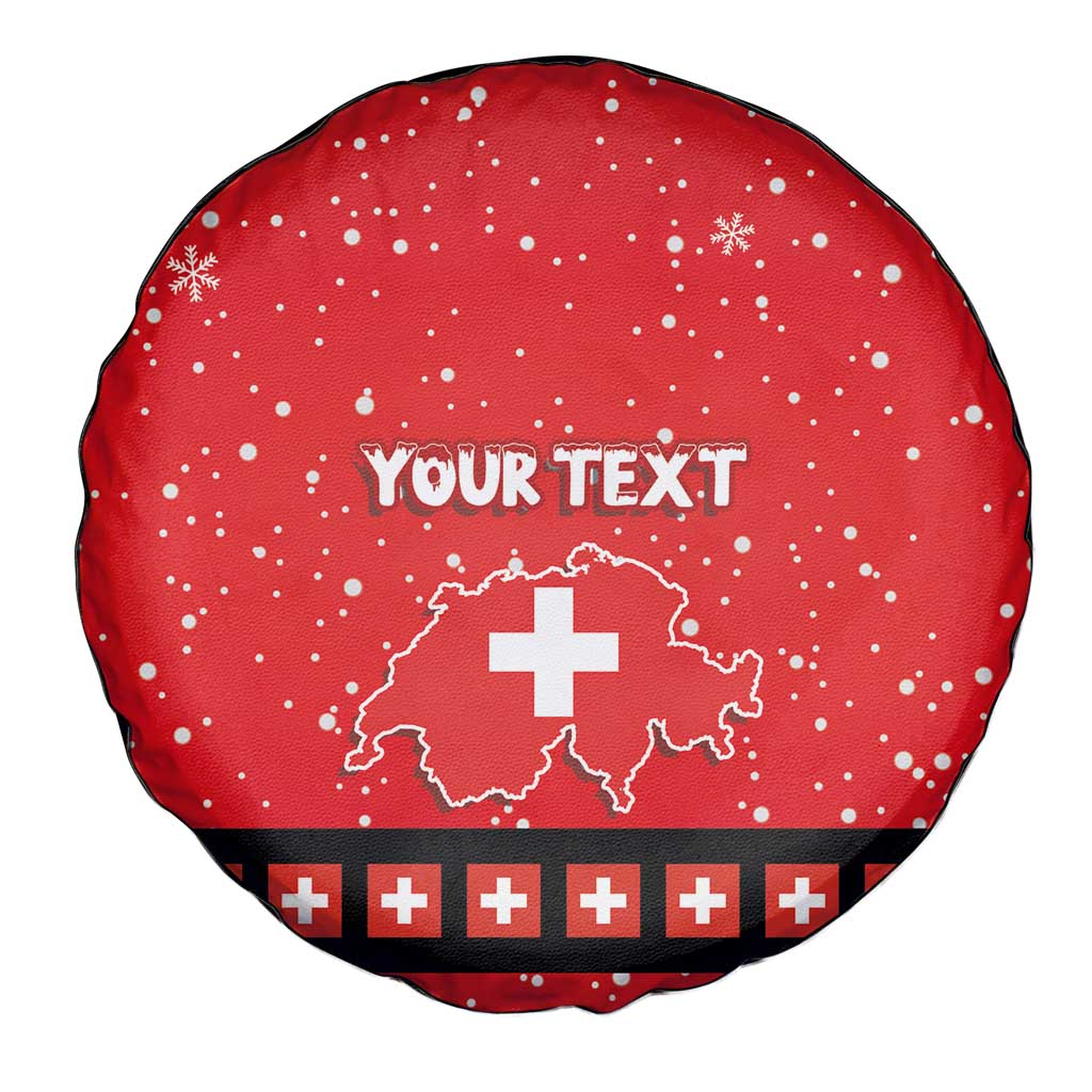 Personalized Swiss Christmas - Designed in Santa Suit Spare Tire Cover - Wonder Print Shop
