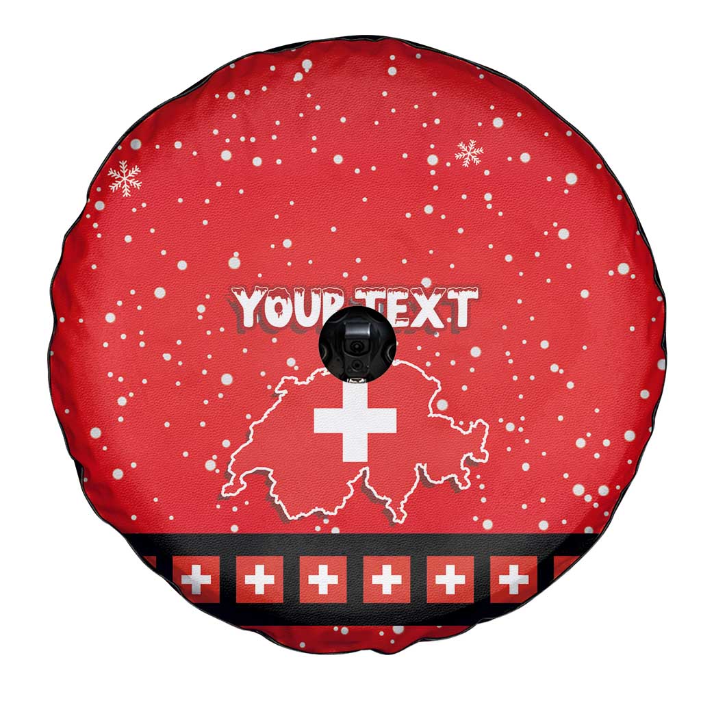 Personalized Swiss Christmas - Designed in Santa Suit Spare Tire Cover - Wonder Print Shop