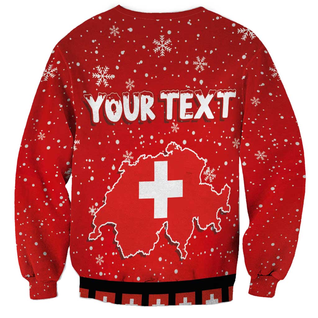 Personalized Swiss Christmas - Designed in Santa Suit Sweatshirt - Wonder Print Shop