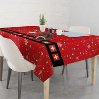 Personalized Swiss Christmas - Designed in Santa Suit Tablecloth - Wonder Print Shop