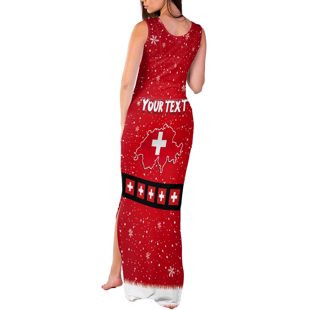 Personalized Swiss Christmas - Designed in Santa Suit Tank Maxi Dress - Wonder Print Shop