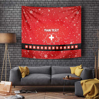 Personalized Swiss Christmas - Designed in Santa Suit Tapestry - Wonder Print Shop