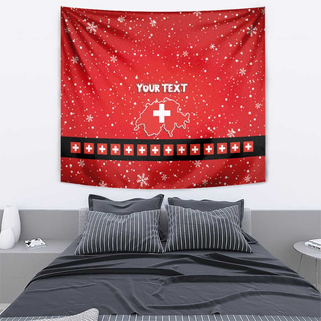 Personalized Swiss Christmas - Designed in Santa Suit Tapestry - Wonder Print Shop