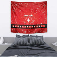 Personalized Swiss Christmas - Designed in Santa Suit Tapestry - Wonder Print Shop