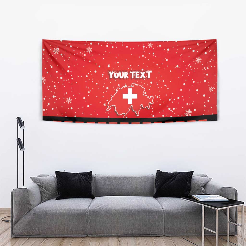 Personalized Swiss Christmas - Designed in Santa Suit Tapestry - Wonder Print Shop