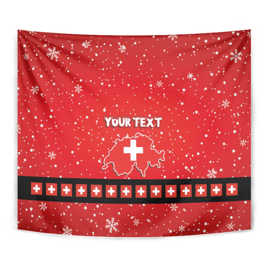 Personalized Swiss Christmas - Designed in Santa Suit Tapestry - Wonder Print Shop