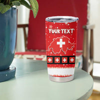 Personalized Swiss Christmas - Designed in Santa Suit Tumbler Cup - Wonder Print Shop