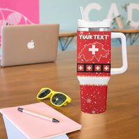 Personalized Swiss Christmas - Designed in Santa Suit Tumbler With Handle - Wonder Print Shop