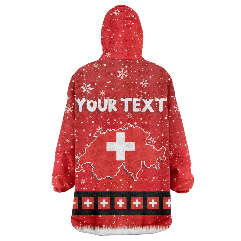 Personalized Swiss Christmas - Designed in Santa Suit Wearable Blanket Hoodie - Wonder Print Shop
