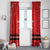 Personalized Swiss Christmas - Designed in Santa Suit Window Curtain - Wonder Print Shop