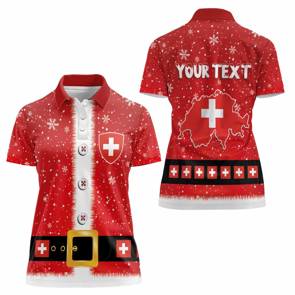 Personalized Swiss Christmas - Designed in Santa Suit Women Polo Shirt - Wonder Print Shop