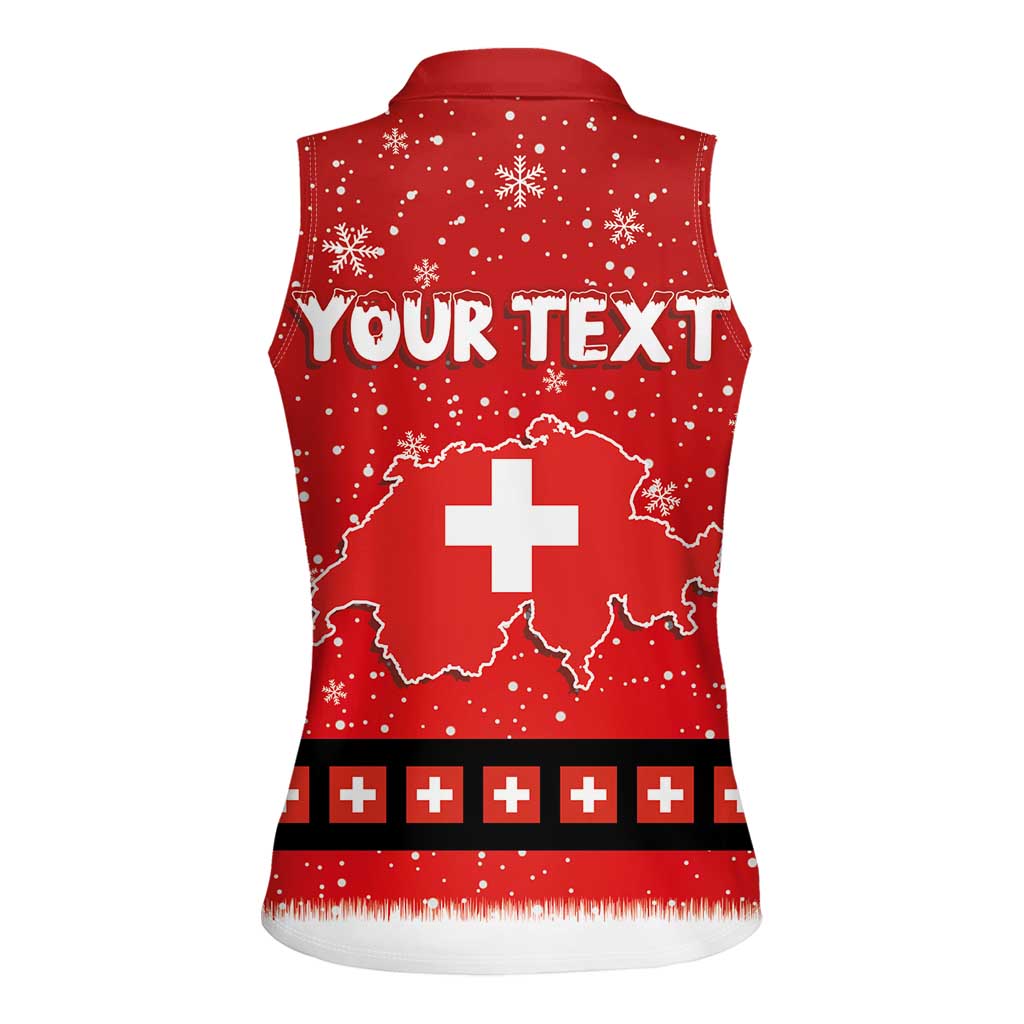 Personalized Swiss Christmas - Designed in Santa Suit Women Sleeveless Polo Shirt - Wonder Print Shop