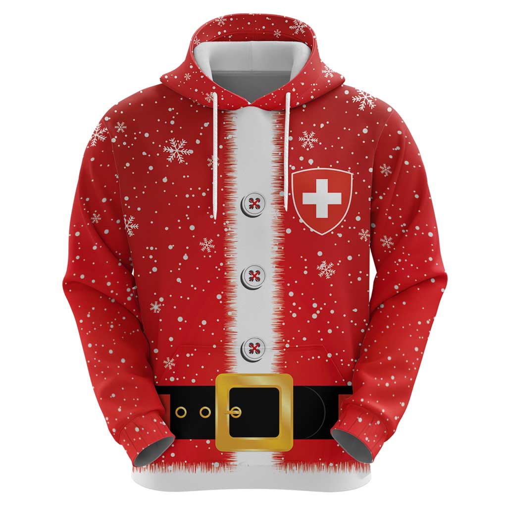 Personalized Swiss Christmas - Designed in Santa Suit Zip Hoodie - Wonder Print Shop