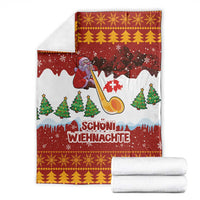 Swiss Santa Plays The Alphorn Christmas Blanket The Matterhorn with Christmas Elements