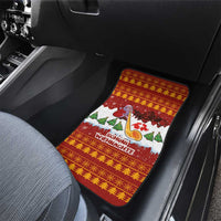 Swiss Santa Plays The Alphorn Christmas Car Mats The Matterhorn with Christmas Elements - Wonder Print Shop