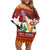 Swiss Santa Plays The Alphorn Christmas Family Matching Off Shoulder Short Dress and Hawaiian Shirt The Matterhorn with Christmas Elements - Wonder Print Shop