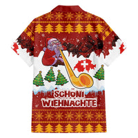 Swiss Santa Plays The Alphorn Christmas Family Matching Tank Maxi Dress and Hawaiian Shirt The Matterhorn with Christmas Elements - Wonder Print Shop