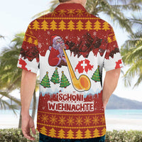 Swiss Santa Plays The Alphorn Christmas Hawaiian Shirt The Matterhorn with Christmas Elements - Wonder Print Shop