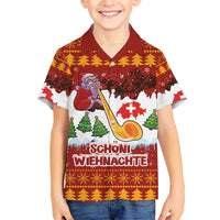 Swiss Santa Plays The Alphorn Christmas Hawaiian Shirt The Matterhorn with Christmas Elements - Wonder Print Shop