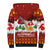 Swiss Santa Plays The Alphorn Christmas Sherpa Hoodie The Matterhorn with Christmas Elements - Wonder Print Shop