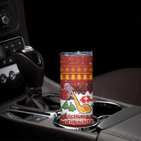 Swiss Santa Plays The Alphorn Christmas Skinny Tumbler The Matterhorn with Christmas Elements - Wonder Print Shop