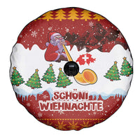 Swiss Santa Plays The Alphorn Christmas Spare Tire Cover The Matterhorn with Christmas Elements - Wonder Print Shop