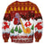 Swiss Santa Plays The Alphorn Christmas Sweatshirt The Matterhorn with Christmas Elements - Wonder Print Shop
