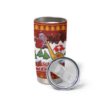 Swiss Santa Plays The Alphorn Christmas Tumbler Cup The Matterhorn with Christmas Elements - Wonder Print Shop