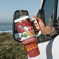 Swiss Santa Plays The Alphorn Christmas Tumbler With Handle The Matterhorn with Christmas Elements - Wonder Print Shop
