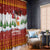 Swiss Santa Plays The Alphorn Christmas Window Curtain The Matterhorn with Christmas Elements - Wonder Print Shop
