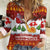 Swiss Santa Plays The Alphorn Christmas Women Casual Shirt The Matterhorn with Christmas Elements - Wonder Print Shop