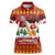 Swiss Santa Plays The Alphorn Christmas Women Polo Shirt The Matterhorn with Christmas Elements - Wonder Print Shop