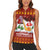 Swiss Santa Plays The Alphorn Christmas Women Sleeveless Polo Shirt The Matterhorn with Christmas Elements - Wonder Print Shop