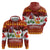 Swiss Santa Plays The Alphorn Christmas Zip Hoodie The Matterhorn with Christmas Elements - Wonder Print Shop