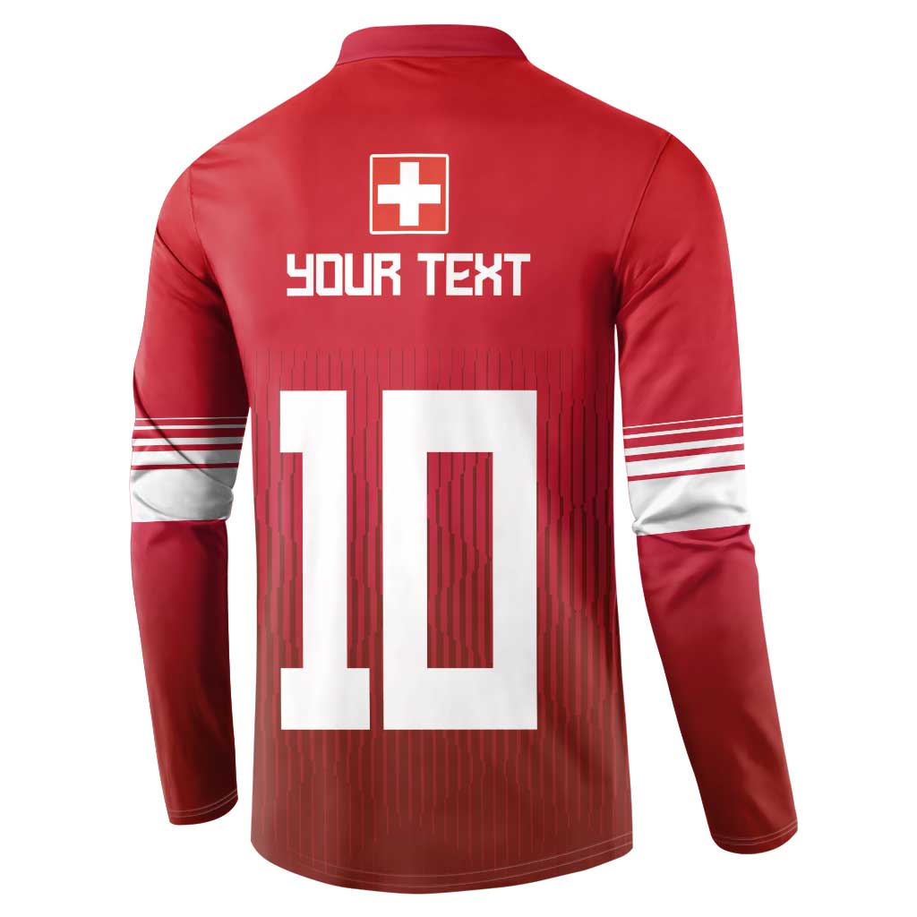 Custom Swiss Football Jersey for The Champions Button Sweatshirt LT03