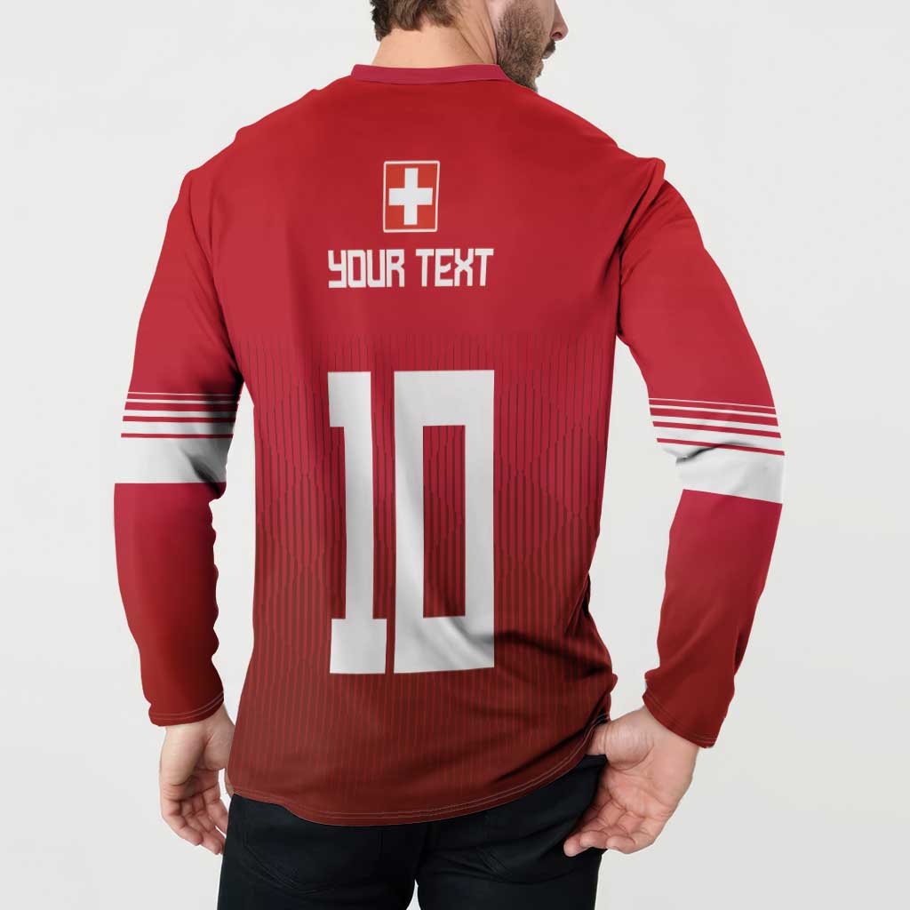Custom Swiss Football Jersey for The Champions Button Sweatshirt LT03
