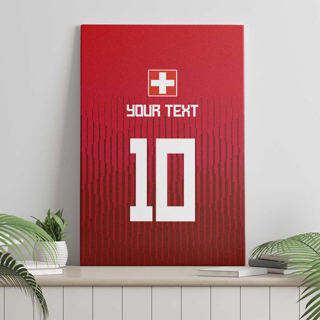 Custom Swiss Football Jersey for The Champions Canvas Wall Art LT03