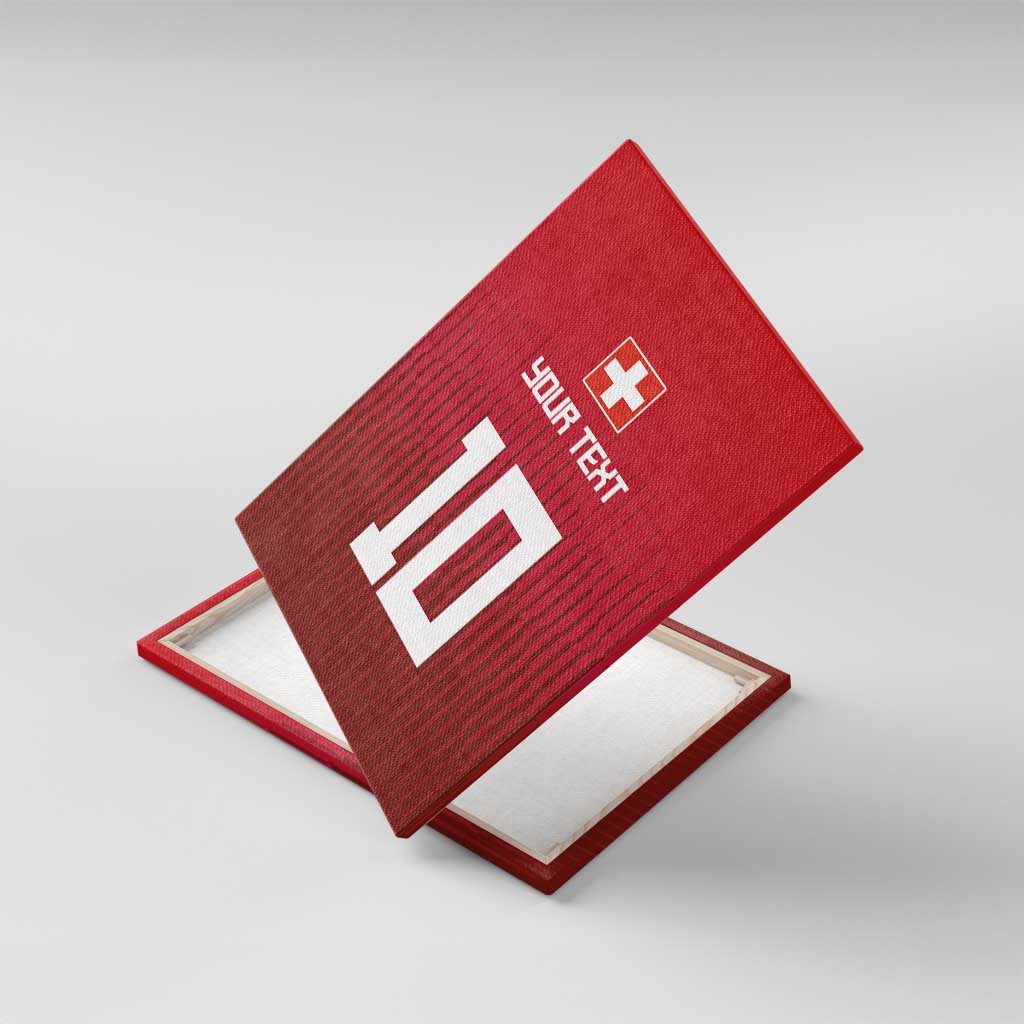 Custom Swiss Football Jersey for The Champions Canvas Wall Art LT03