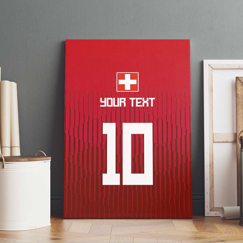 Custom Swiss Football Jersey for The Champions Canvas Wall Art LT03