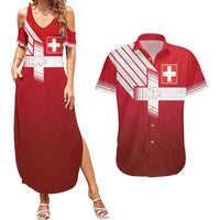 Custom Swiss Football Jersey for The Champions Couples Matching Summer Maxi Dress and Hawaiian Shirt LT03