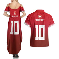 Custom Swiss Football Jersey for The Champions Couples Matching Summer Maxi Dress and Hawaiian Shirt LT03
