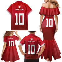 Custom Swiss Football Jersey for The Champions Family Matching Mermaid Dress and Hawaiian Shirt LT03